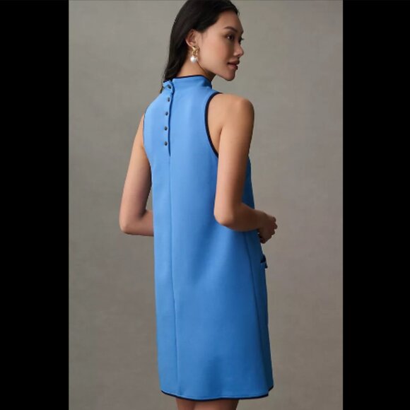 Brand New Maeve Sleeveless Mock-Neck Mini Shirt Dress - Picture 2 of 8